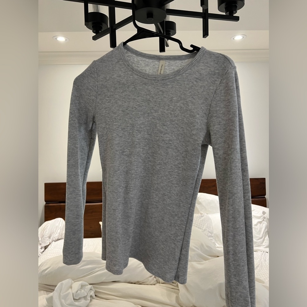 Babaton long sleeve waffle shirt